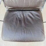Armchair Ea 216 Eames edition Herman Miller brown leather
