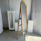 Miroir sur pied en bambou et rotin H:1m80