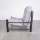 Pair armchairs black velvet 70