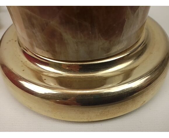 Lamp foot in alabaster and metal 31cm