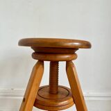 Pair of solid wood screw stools