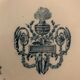 10 old blue flat plates Terre de Fer Léon Graves model Louis XVI, twentieth century