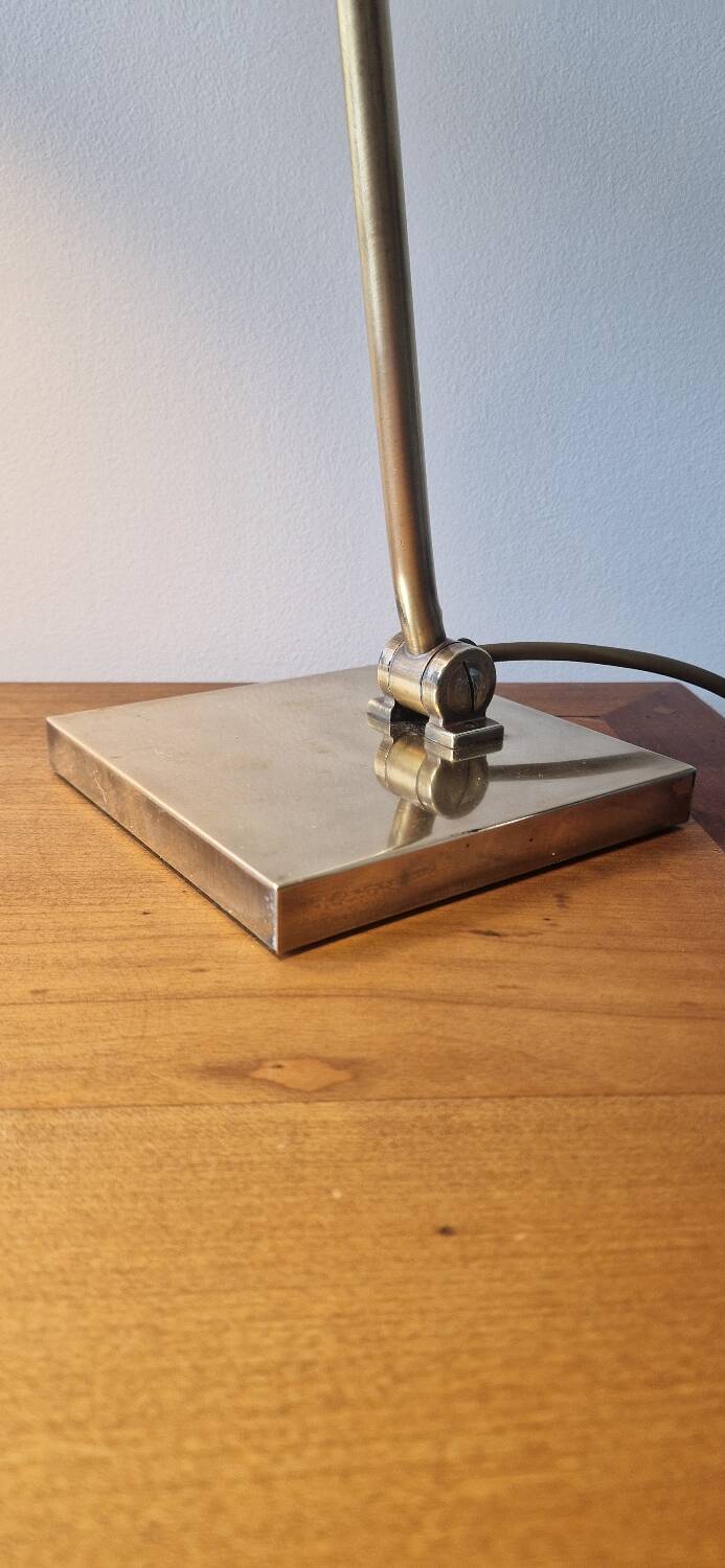 Banker style brass desk lamp 1970