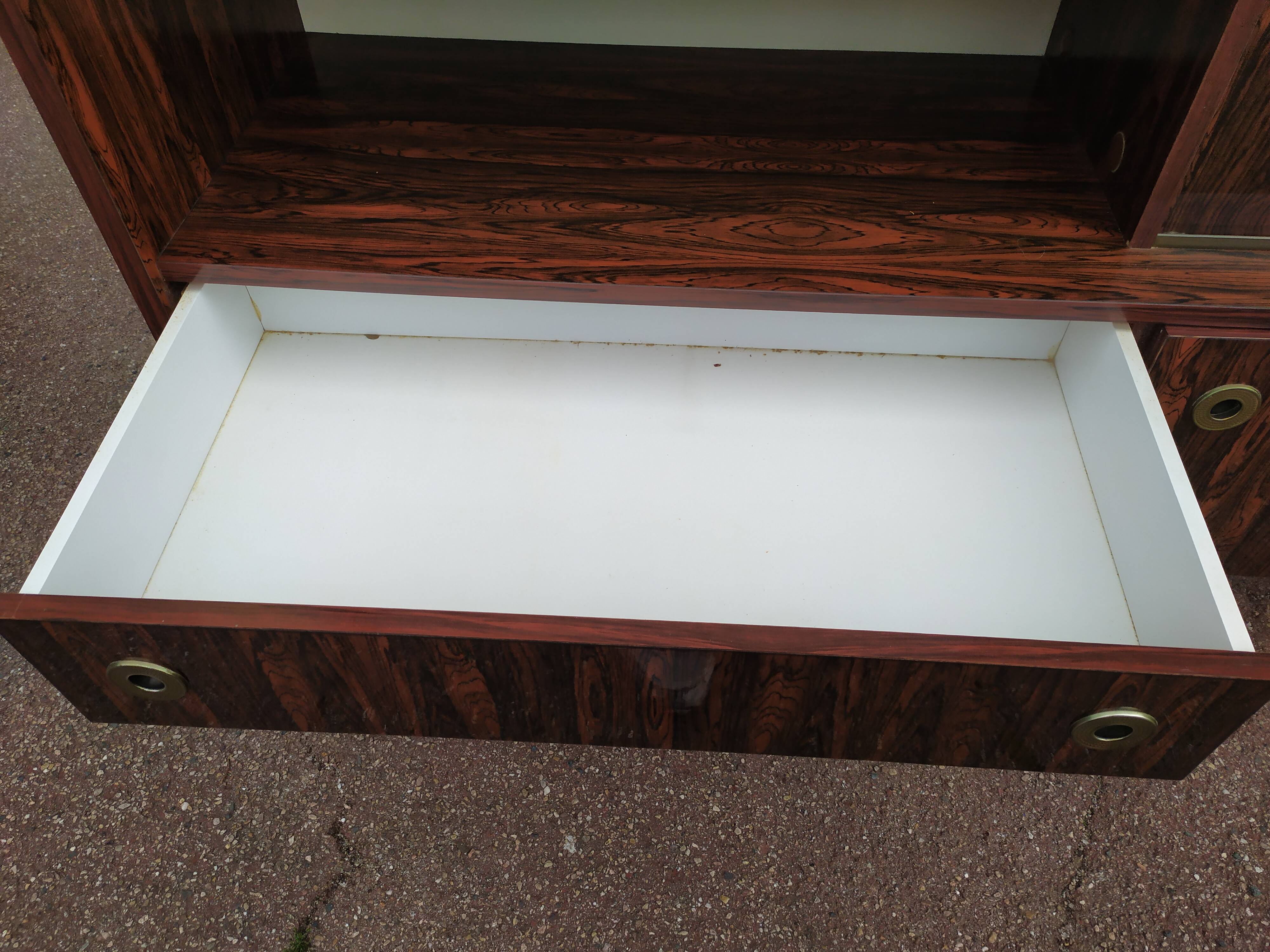 Danish rosewood buffet showcase bar - 1970