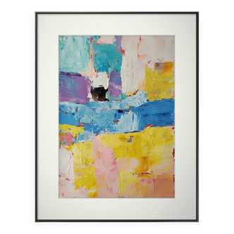 Mediterranean landscape abstract painting