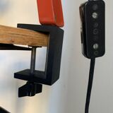 Vintage 1970s architect's desk lamp, East German (GDR - GDR), red - 50 cm