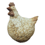 Poule en grès craquelé