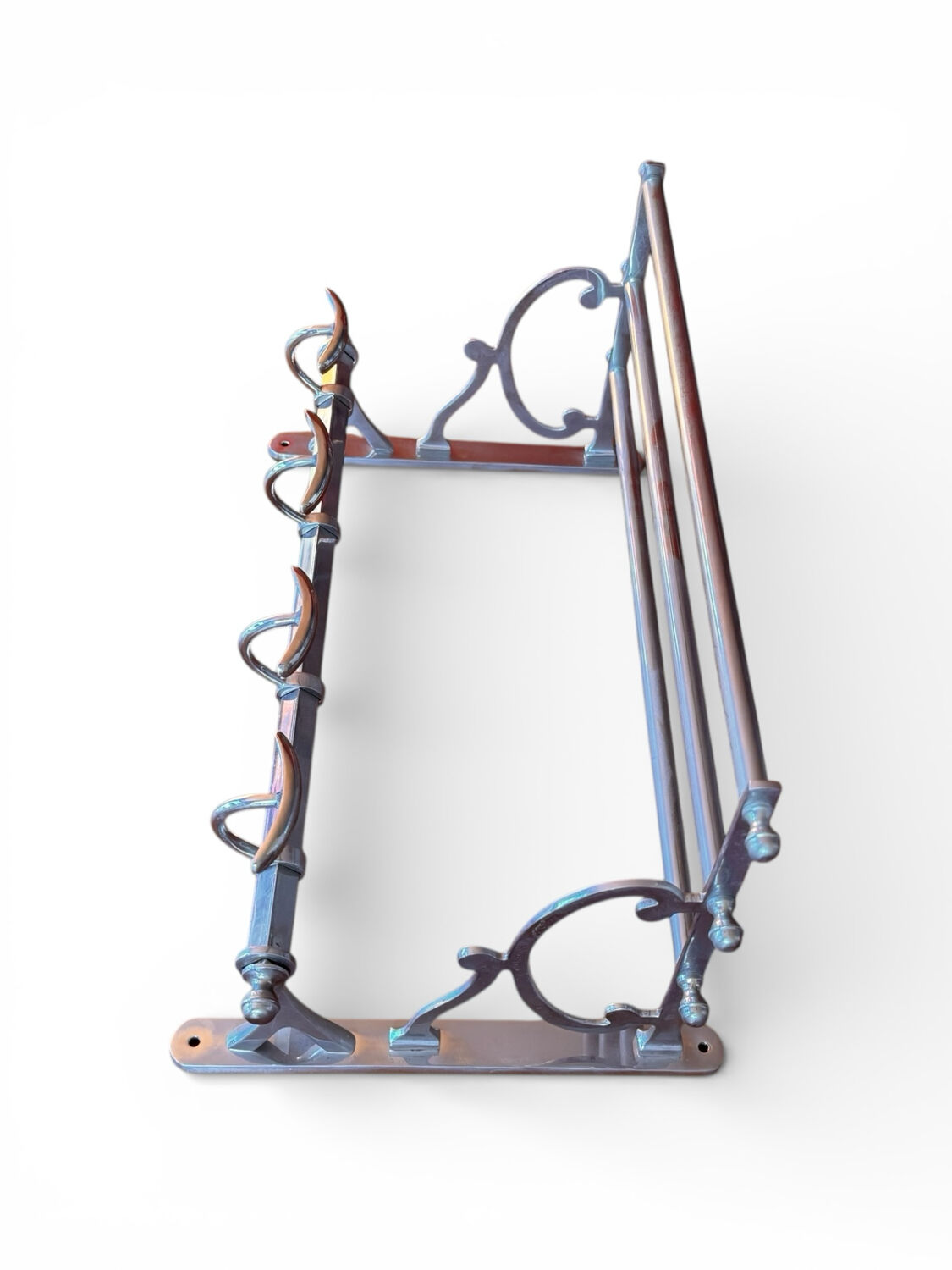 Art Deco wall coat rack shelf