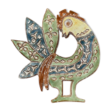 Ceramic plate rooster