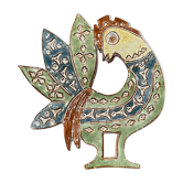 Ceramic plate rooster