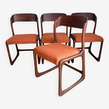 Série de 4 chaises Baumann traineau