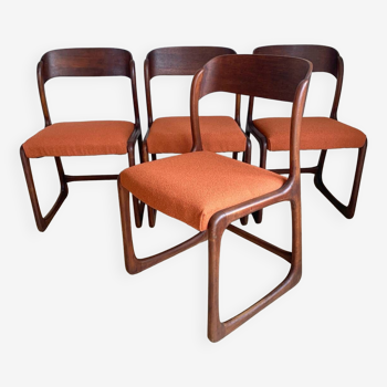 Set of 4 Baumann sled chairs