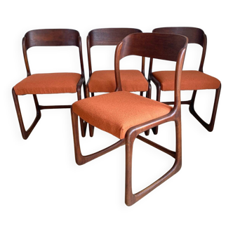 Série de 4 chaises Baumann traineau