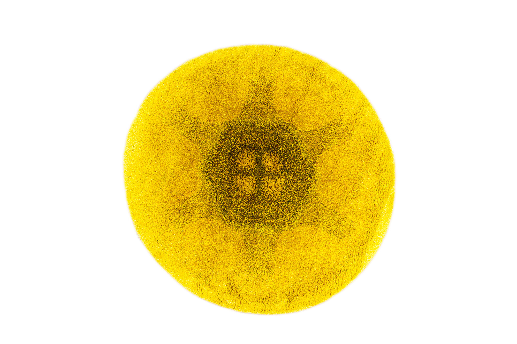 Geel round rug by Desso, 1970s