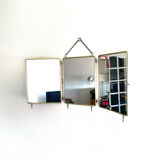 Triptych barber's mirror