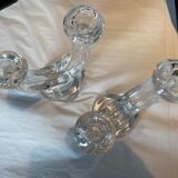 2 bougeoirs en crystal Art Vanne France