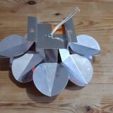 Vintage metal and chrome wall lamp " flower "