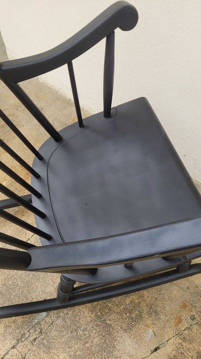 Vintage rocking chair rocking chair 1950 black