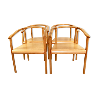 Chaises à manger vintage de design polonais, ensemble de 4