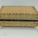 1970s vintage magazine rack newspaper holder chrome leather bamboo