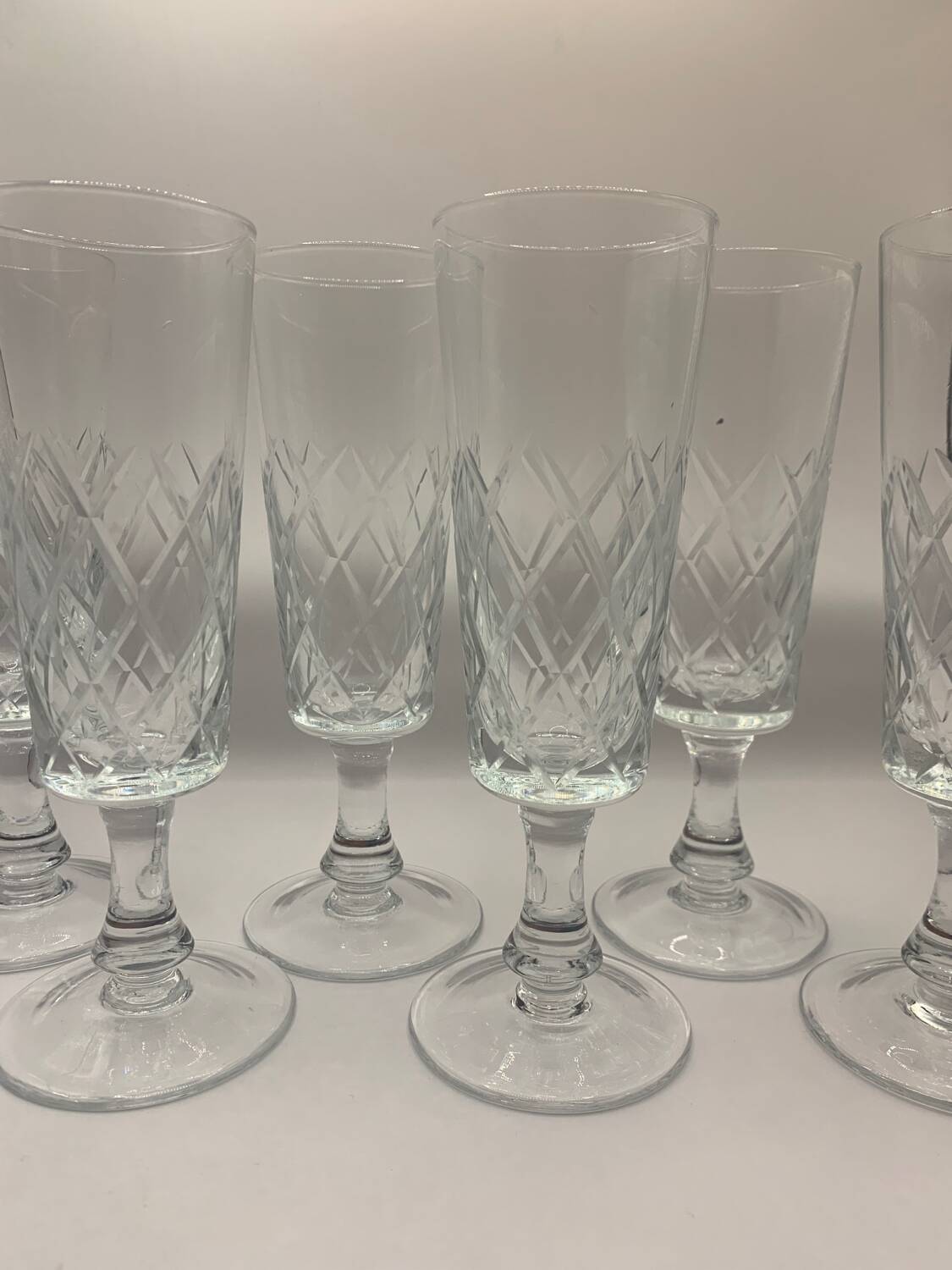 Vintage champagne flutes