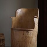 Chaise souche Wabi Sabi en bouleau massif, par un ébéniste suédois, Moderne, années 1950