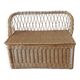 Antique rattan toy chest, wicker, bench