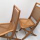 Pair vintage cannesy folding chairs
