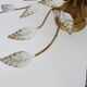 Vintage ceiling light in gold metal with foliage decoration. 6-light ceiling light.