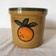 Large ceramic pot, Orange décor, 70s
