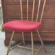 Chaise vintage design métal doré décor bambou