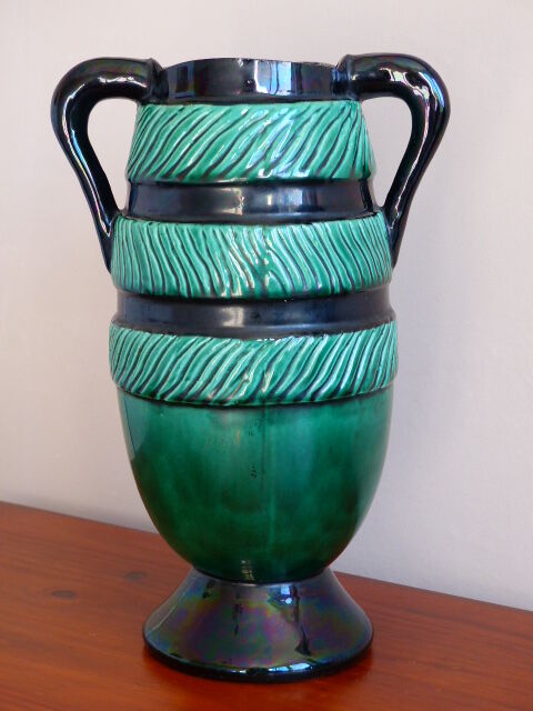 Vase ceramic glazed St. Clement by Blanche Letalle.