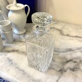 Chiseled glass whiskey decanter