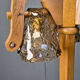 Rustic oak and Murano glass floor lamp, 1960s
