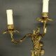 Pair of large Louis XV style wall lights - gilded bronze