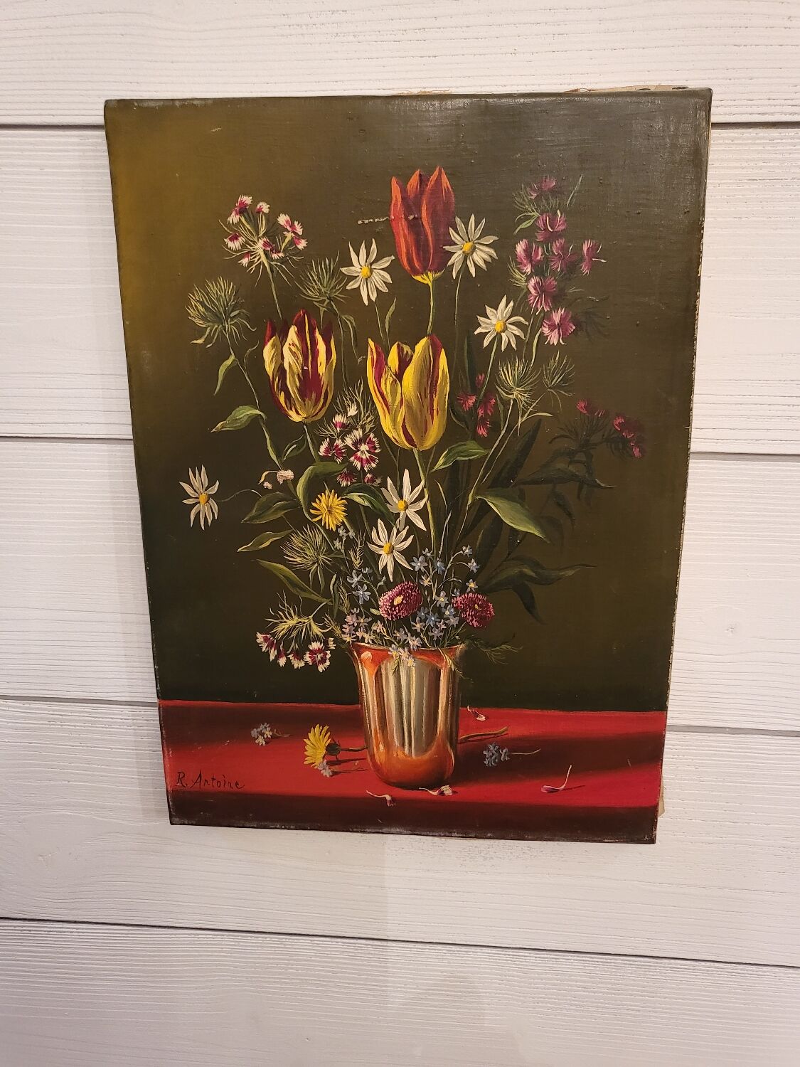 Oil on canvas "the bouquet"