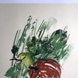 Joseph pollet, still life, c 1970. original lithograph signed in pencil