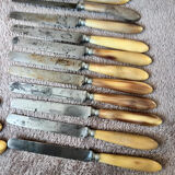 Silver-plated metal steel knives horn ALLEZ FRÈRES