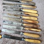 Silver-plated metal steel knives horn GO BROTHERS