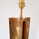 Vintage geometric brass lamp foot, Italy circa 1970