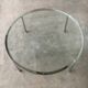Chrome and glass coffee table in Space Age style from the mid-century, 1960s.