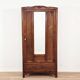 Art Deco wardrobe in solid wood with mirror from the 1920s.