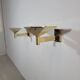 Paire d'appliques vintage en laiton Verre Lumiere