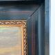 Vintage original seascape oil painting, signed beachside art