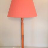 Varnished pine lamp Scandinavian style / vintage 60s-70s
