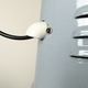 Industrial italien grey enamel lamp from Cariboni, 1970s