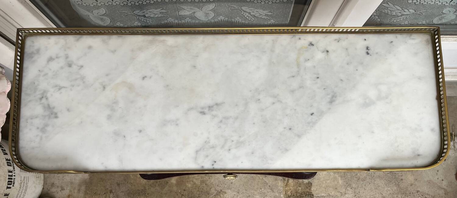Console de style Louis XVI dessus marbre