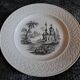 Plate David Johnston oriental décor monochrome black J. Vieillard Bordeaux