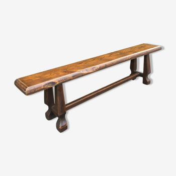 Rustic bench in solid oak