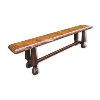 Rustic bench in solid oak